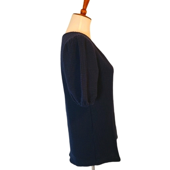 Green Envelope V Neck Short Sleeve Cotton Blouse Top Small NWT - Picture 7 of 9